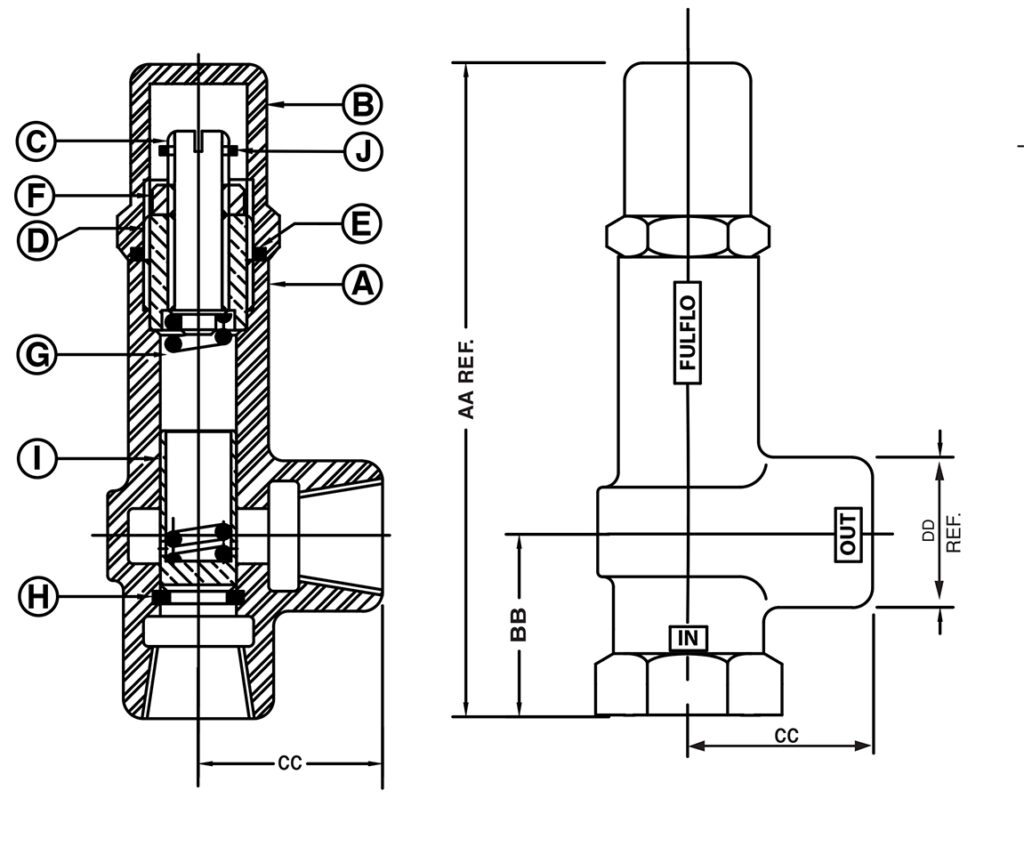 SVB Series Valve Dimensions